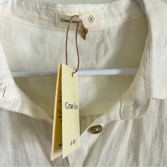 🦢 NWT 100% Linen Button Down Top 🦢 - Picture 5 of 6